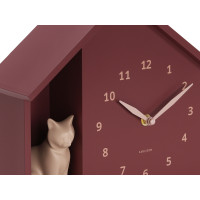 Nástenné hodiny Siting Cat Karlsson KA6099RD, 27cm